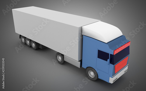 3D trailer concept. 3d illustration