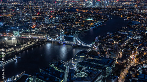 Photography A night view over London