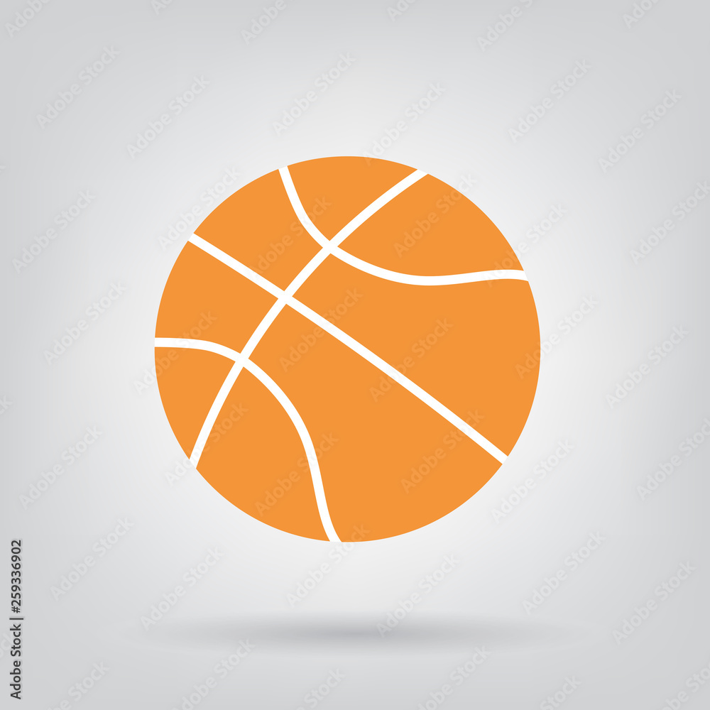 orange basketball icon- vector illustration