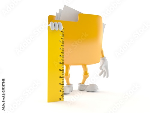 Folder character holding ruler