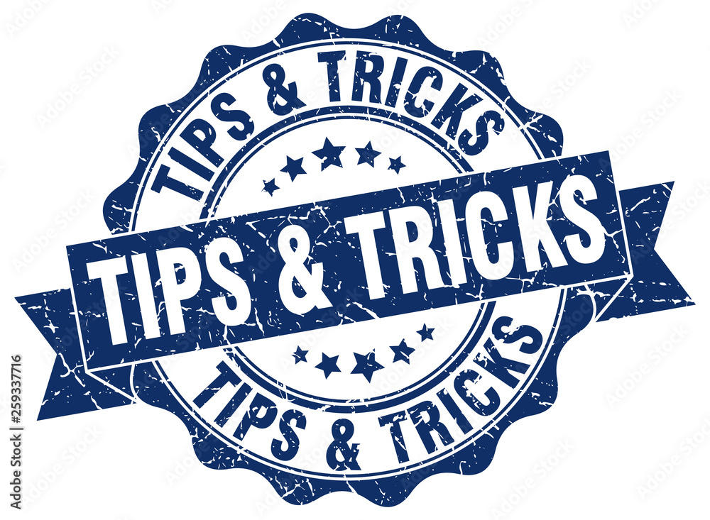 Fototapeta premium tips & tricks stamp. sign. seal