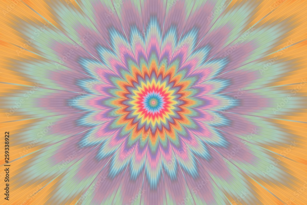 rainbow floral pattern background flower. lights boho.