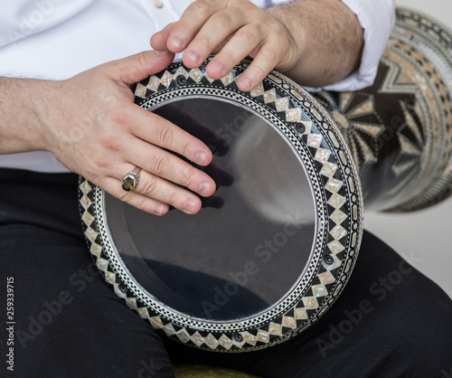 musicians play arabic instruments photo