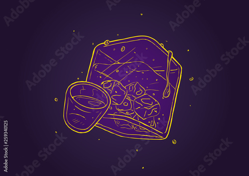 Whiskey and shot glasses - Vector illustration