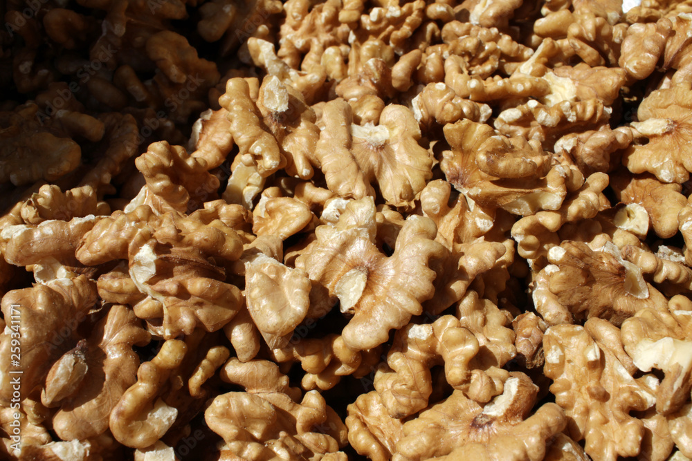 Walnuts. Peeled walnuts background texture. Walnut wallpaper. Kernel Walnuts. Peeled walnuts background texture. Walnut wallpaper. Kernel
