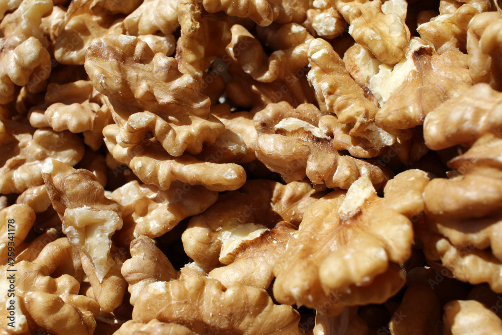 Walnuts. Peeled walnuts background texture. Walnut wallpaper. Kernel Walnuts. Peeled walnuts background texture. Walnut wallpaper. Kernel