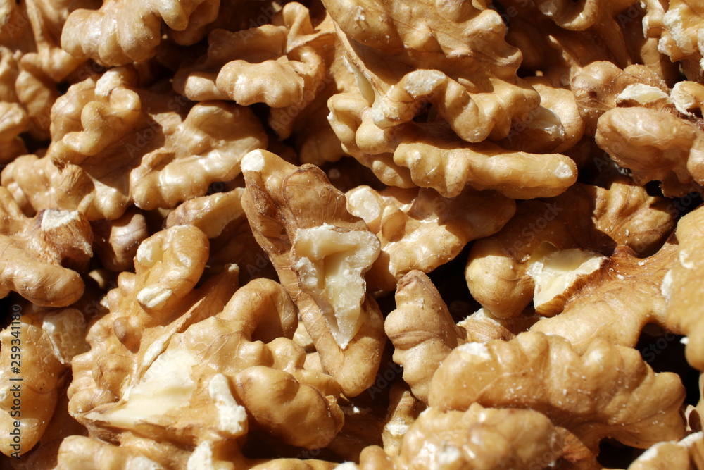 Walnuts. Peeled walnuts background texture. Walnut wallpaper. Kernel Walnuts. Peeled walnuts background texture. Walnut wallpaper. Kernel
