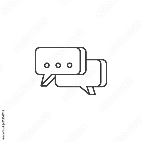 Speech Bubble Related Vector Line Icon.