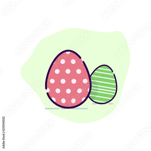 Easter eggs. Vector illustration. Eggs vector icons flat style. Easter eggs isolated vector. - stock vector