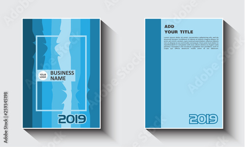 Minimal modern cover design. abstract blue colorful gradients. Future geometric patterns. poster template vector design.