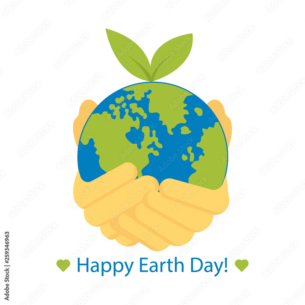 Happy Earth Day Banner Illustration of a happy earth day banner, for environment safety celebration