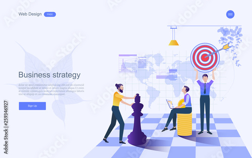 Business concept of marketing for banner and website templates Strategy and content management, analysis including marketing promotion, vector illustration.