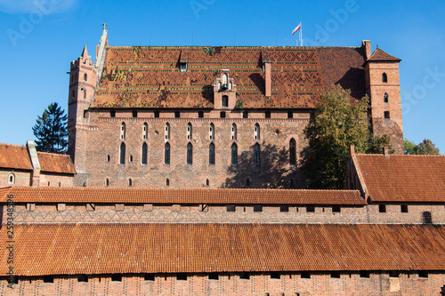 Malbork Castle is famous landmark of Poland outdoor. photo