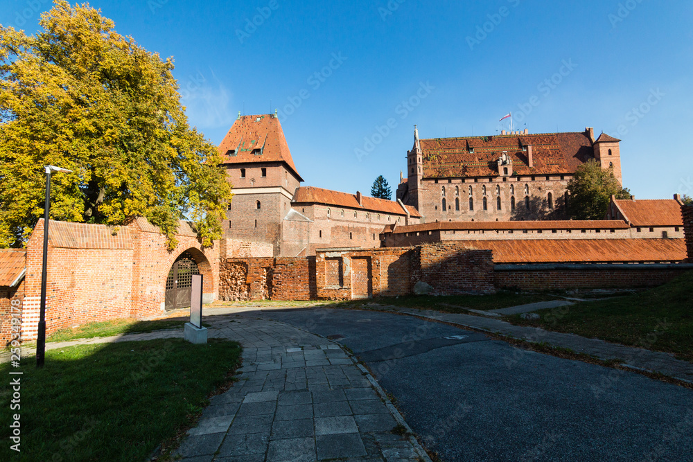 Malbork Castle is famous landmark of Poland outdoor.