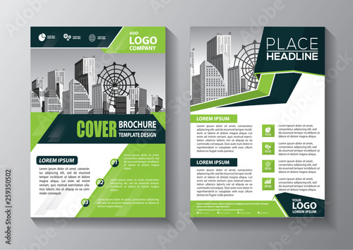 Business abstract vector template. Brochure design, cover modern layout, annual report, poster, flyer in A4 with colorful triangles, geometric shapes for tech, science, market with light background