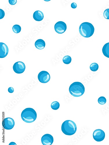 Abstract geometrical circle vector wallpaper. Modern water bubbles seamless pattern