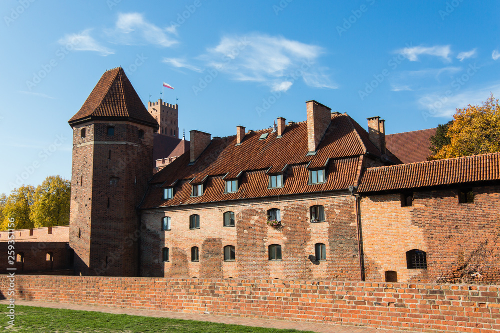 Malbork Castle is famous landmark of Poland outdoor.