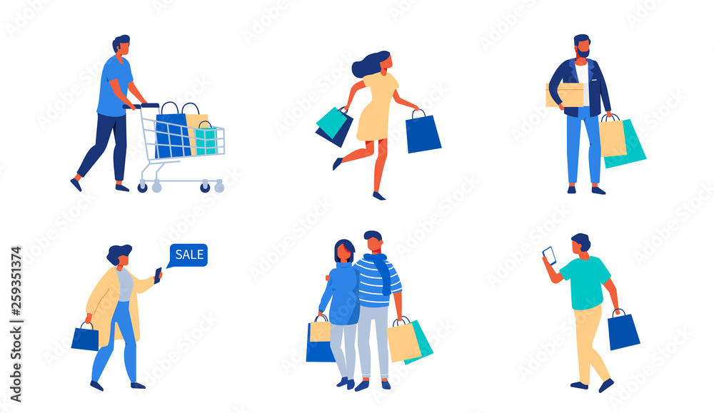 shopping people shopping people