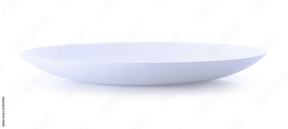 empty plate isolated on white background empty plate isolated on white background