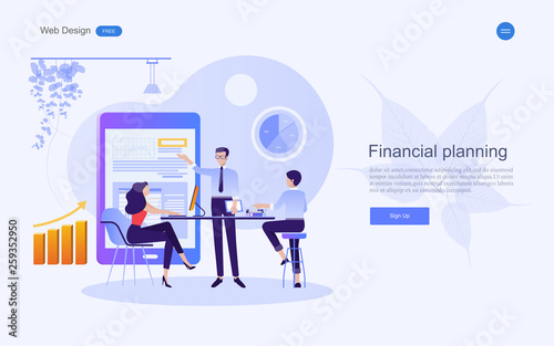 Business concept for marketing for banner and website. Analysis and brainstorm teamwork  creative innovation  consulting  financial report and project management strategy. Vector illustration.