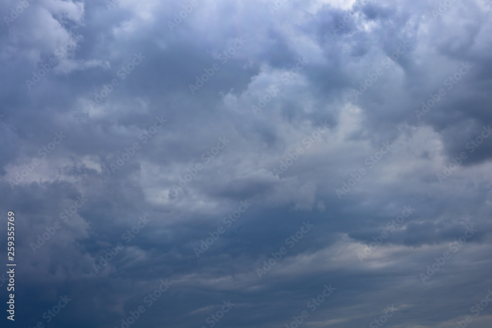 Obraz premium Dark storm clouds before rain. Sky frowned.
