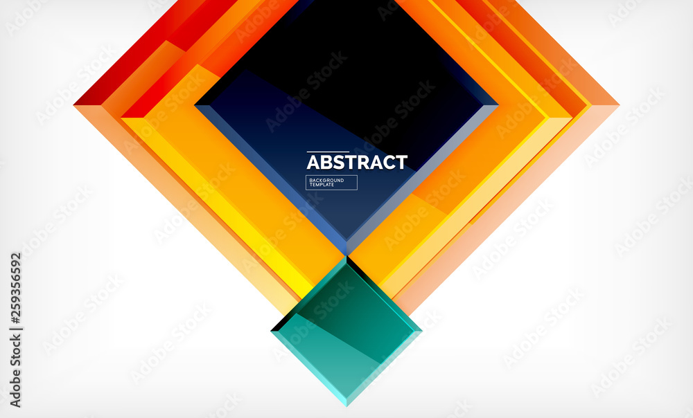 Square geometric background Square geometric background