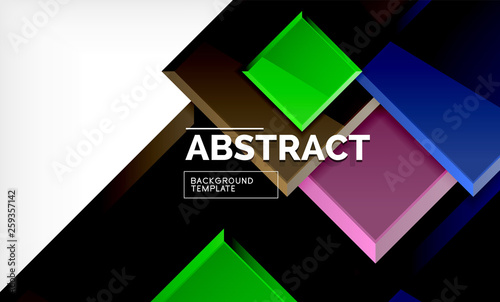 Geometric abstract background, modern square design