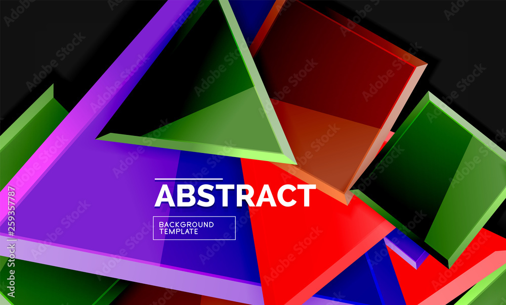 Glossy squares and triangles geometric backgrounds Glossy squares and triangles geometric backgrounds