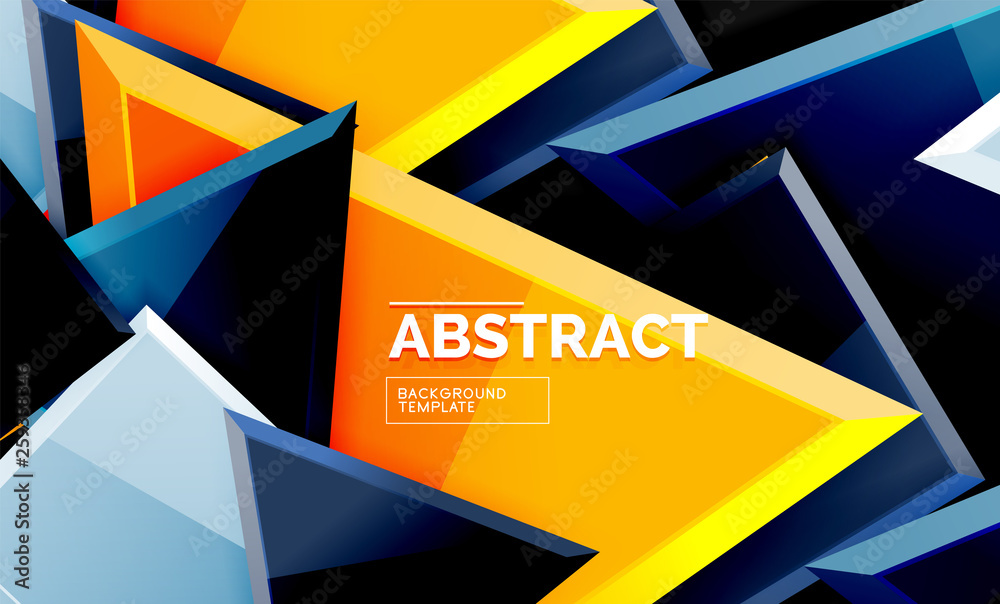 Squares and triangles geometrical background Squares and triangles geometrical background