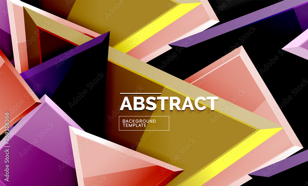 Glossy squares and triangles geometric backgrounds Glossy squares and triangles geometric backgrounds