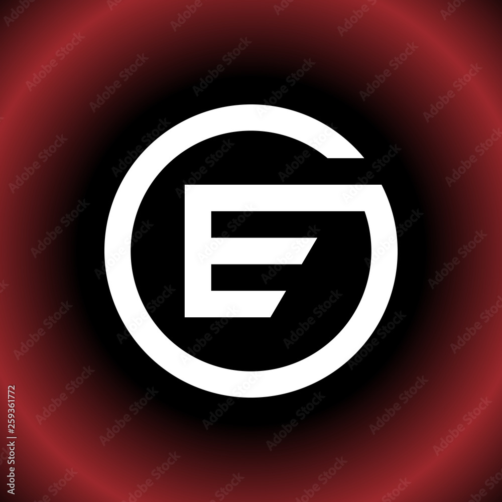 Circular Letter E EG GE CEG Vector Logo Design - obrazy, fototapety, plakaty 