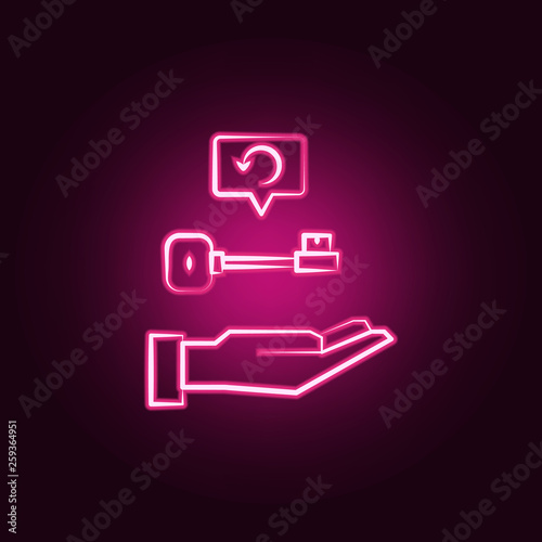 Psychometric neon icon. Elements of Mad science set. Simple icon for websites, web design, mobile app, info graphics