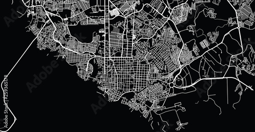 Urban vector city map of Manaus, Brazil photo
