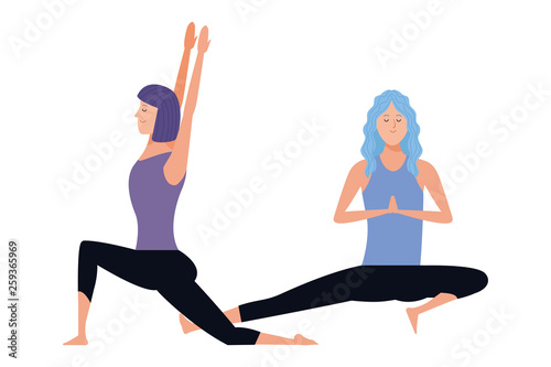 women yoga poses