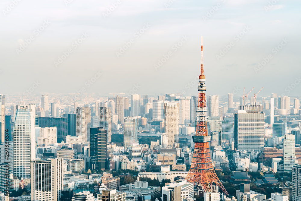 Tokyo Tower, Japan - communication and observation tower. It was the tallest artificial structure in Japan until 2010 when the new Tokyo Skytree became the tallest building of Japan.