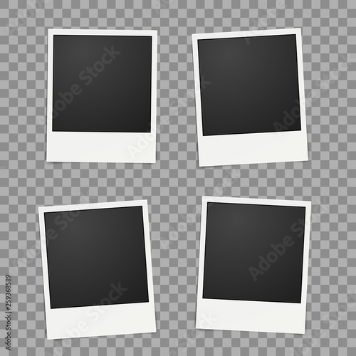 Template for photo, Polaroid frames vector for design