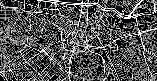 Urban vector city map of Sao Paulo, Brazil