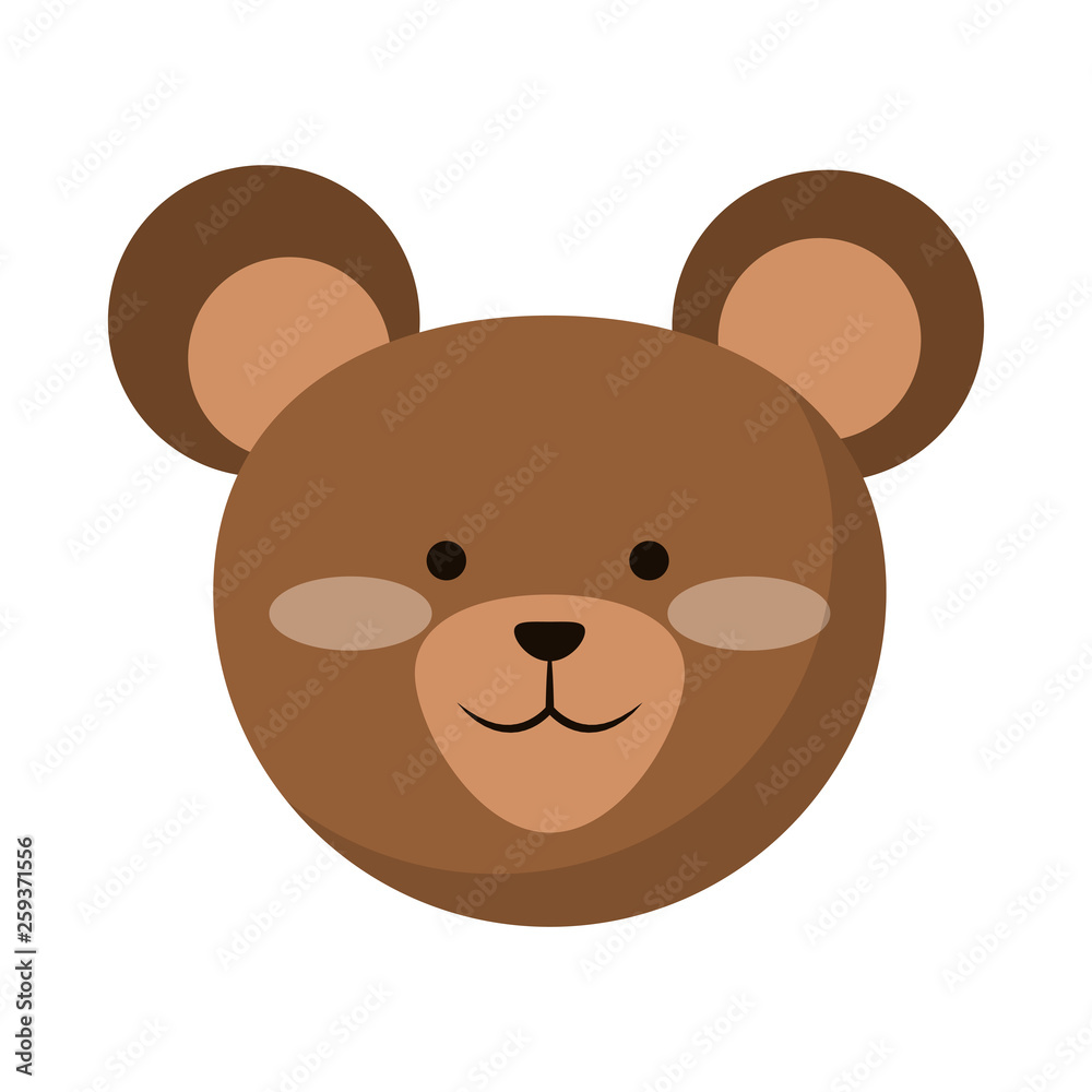 Bear cute animal head Bear cute animal head