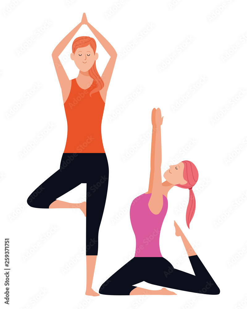 women yoga poses