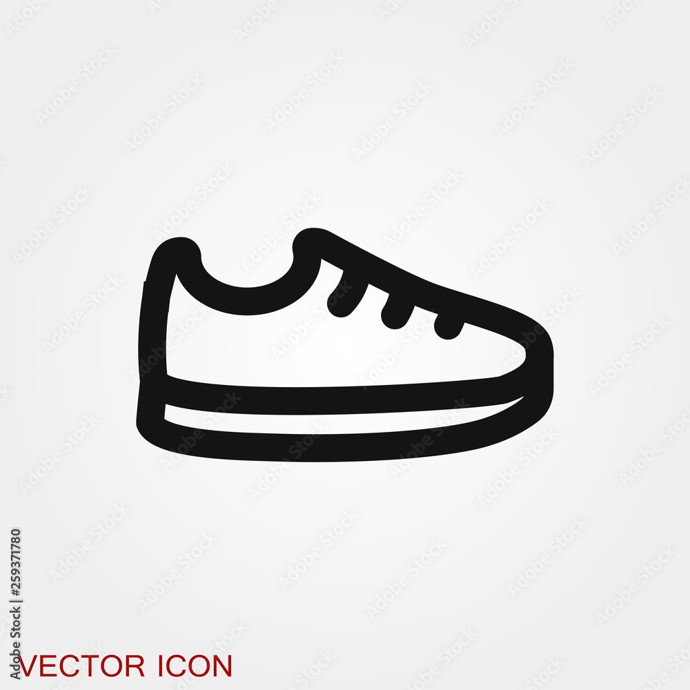 Sneakers icon vector sign symbol for design Sneakers icon vector sign symbol for design