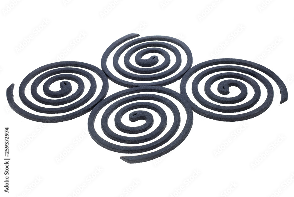 Roll mosquito repellents on white background Roll mosquito repellents on white background