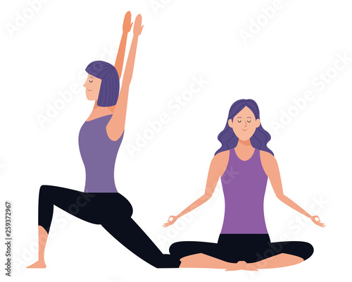 women yoga poses