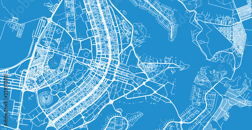 Urban vector city map of Brasilia, Brazil photo