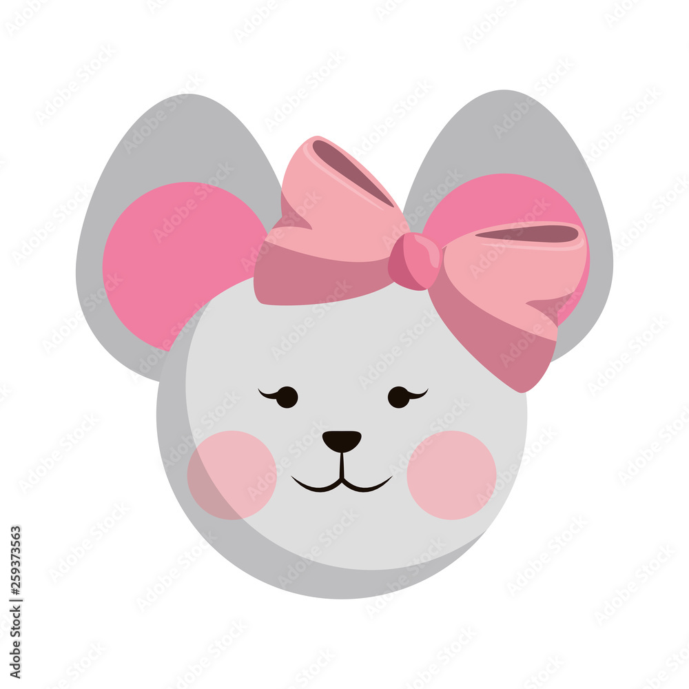Mouse cute animal head Mouse cute animal head