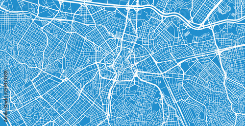 Urban vector city map of Sao Paulo, Brazil