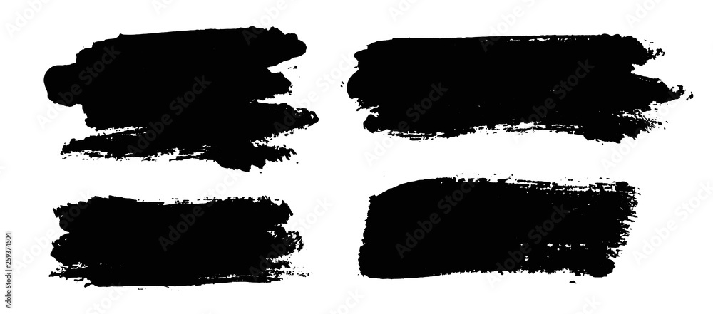 Brush strokes. Vector paintbrush set. Grunge design elements. Brush strokes. Vector paintbrush set. Grunge design elements.