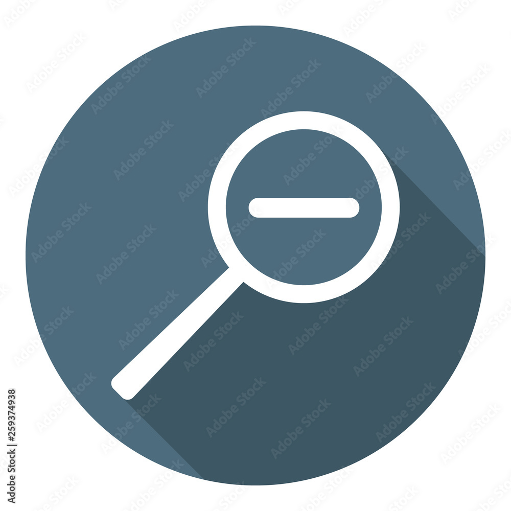 Magnifier Decrease Zoom Icon. Flat Style. Vector illustration for Your Design, Web. Magnifier Decrease Zoom Icon. Flat Style. Vector illustration for Your Design, Web.
