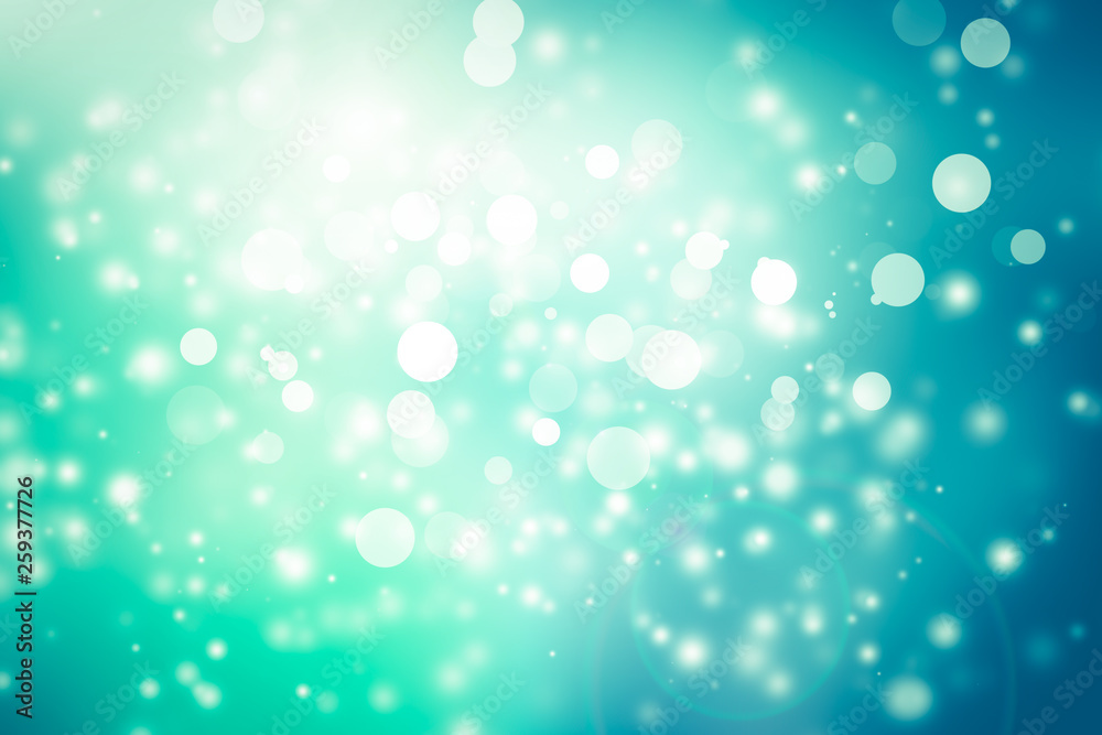 white circle on blue blur abstract background. bokeh Christmas blurred beautiful shiny Christmas lights