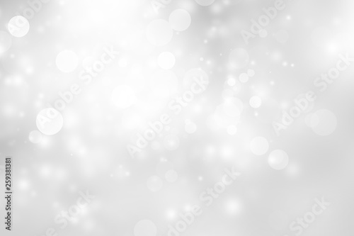 white blur abstract background. Bokeh Christmas blurred beautiful shiny Christmas lights