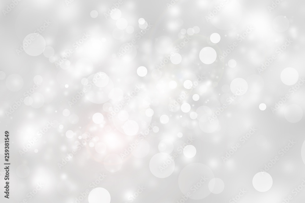 Obraz premium white blur abstract background. Bokeh Christmas blurred beautiful shiny Christmas lights
